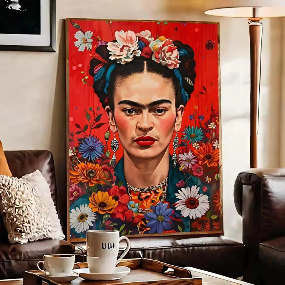 Frida Kahlo Canvas Wall Art – Vintage Unframed Poster Print Canvas Wall Art Axl