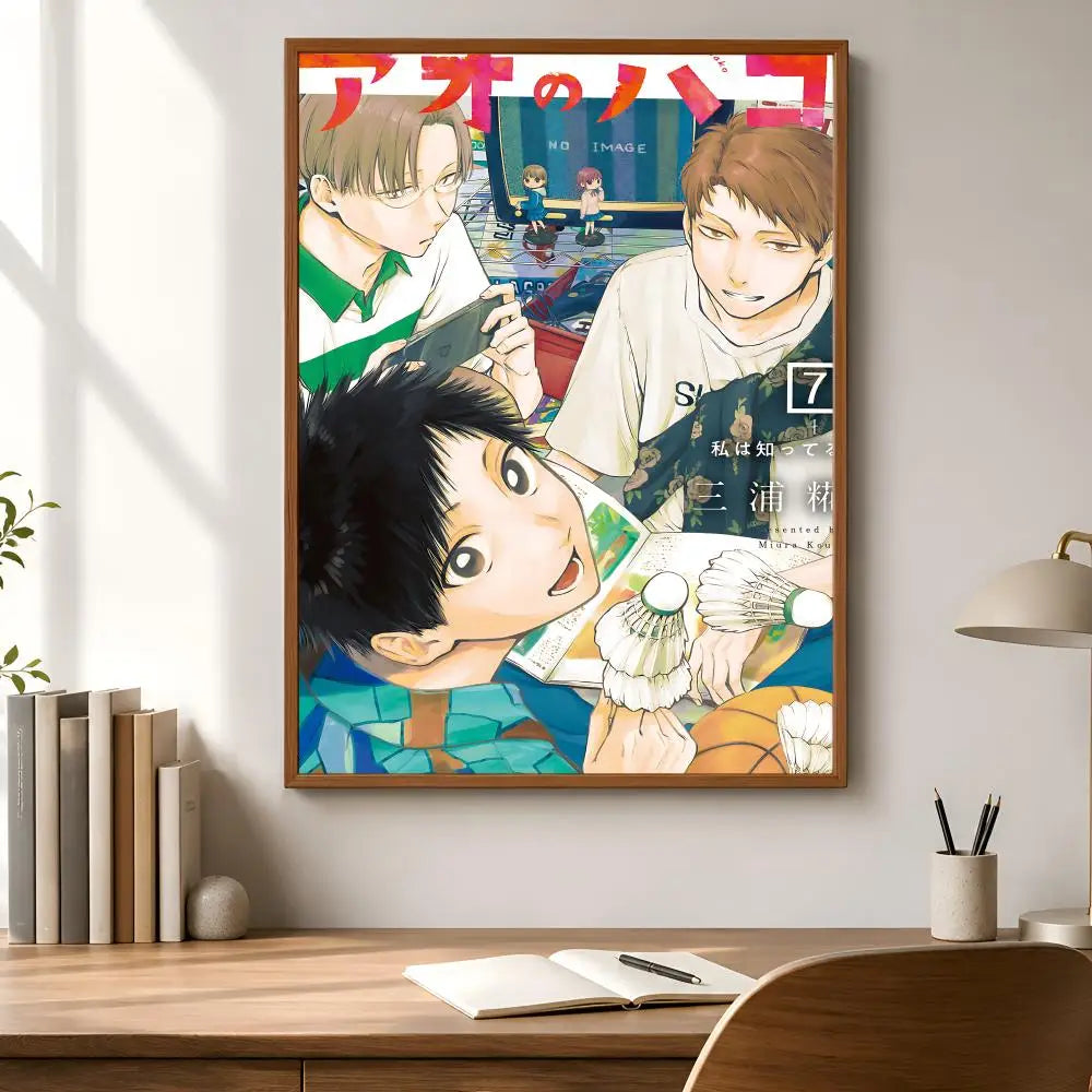 Blue Box Manga Poster – Self-Adhesive Waterproof Wall Art Print Wall Art Poster Axl