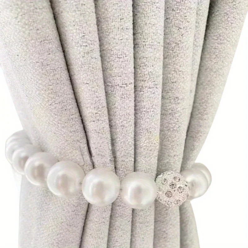 Pearl Magnetic Curtain Holdback Strap – No-Drill Luxury Tie Curtain Holdback Strap Axl