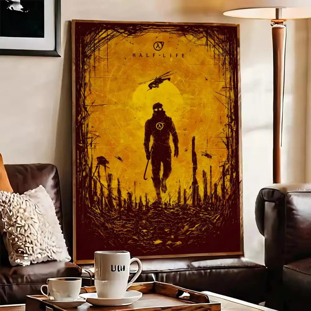 Half-Life Game Poster Sticker – HD Self-Adhesive Wall Art Wall Art Sticker Axl