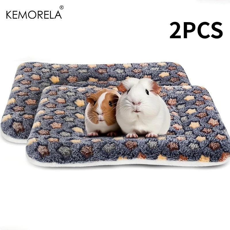 2-Pack Soft Plush Beds for Guinea Pigs, Hamsters & Small Pets Small Pet Bed Axl