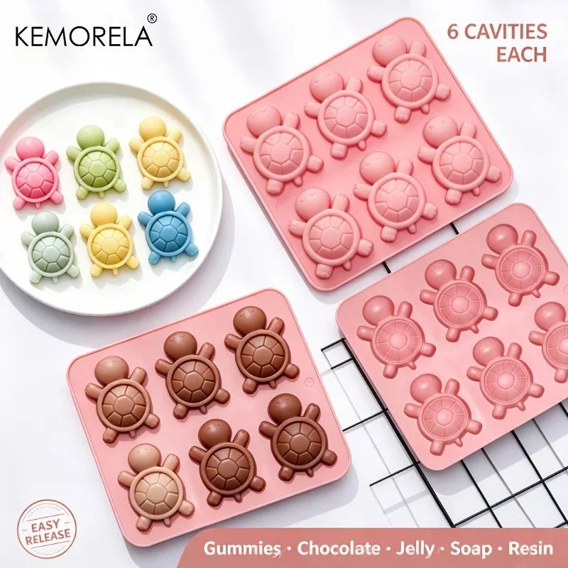 Sea Animal Silicone Candy Molds 6-Cavity | Gummy & Chocolate Silicone Candy Mold Axl