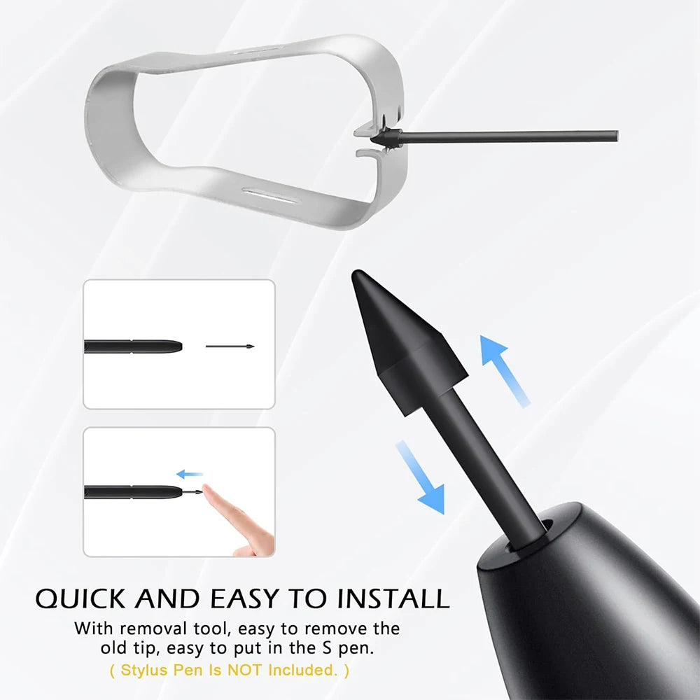 Samsung Galaxy Tab S Pen Replacement Tips 5-Pack + Removal Clip Stylus Pen Nibs Axl
