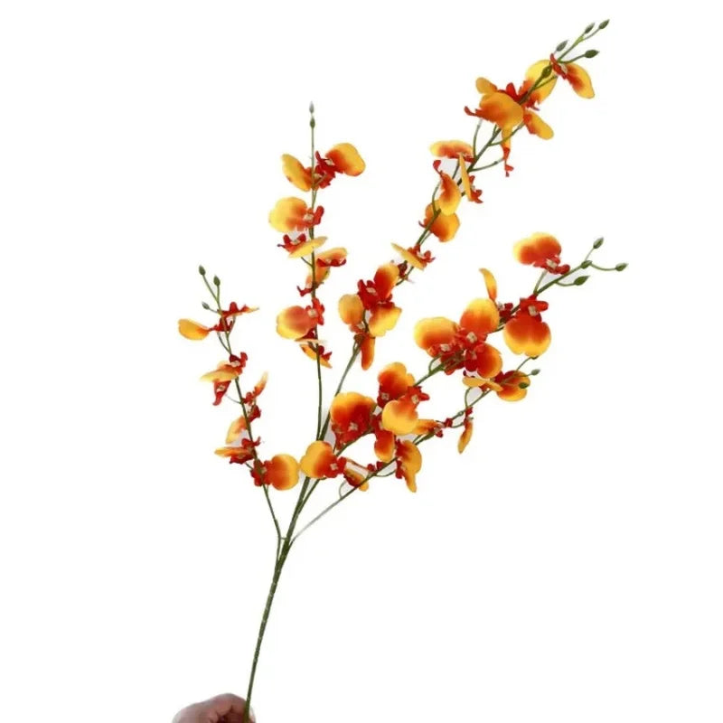 5-Pack Artificial Dancing Orchid Silk Flowers | Wedding & Home Decor Artificial Silk Flowers Axl