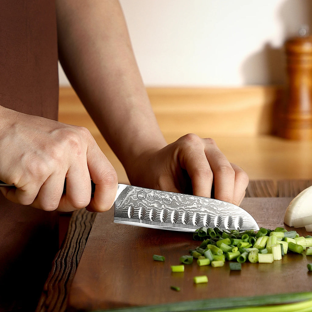 Sunnecko Damascus Kitchen Knife Set | VG10 Core 67-Layer Steel Damascus Kitchen Knife Set Axl