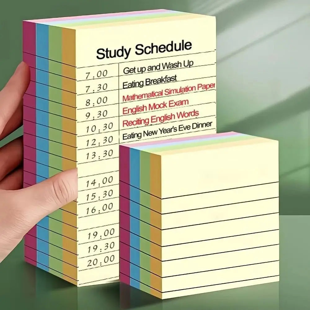 200 Sheets Self-Adhesive Lined Sticky Notes – 4-Color Memo Pad Sticky Notes Memo Pad Axl