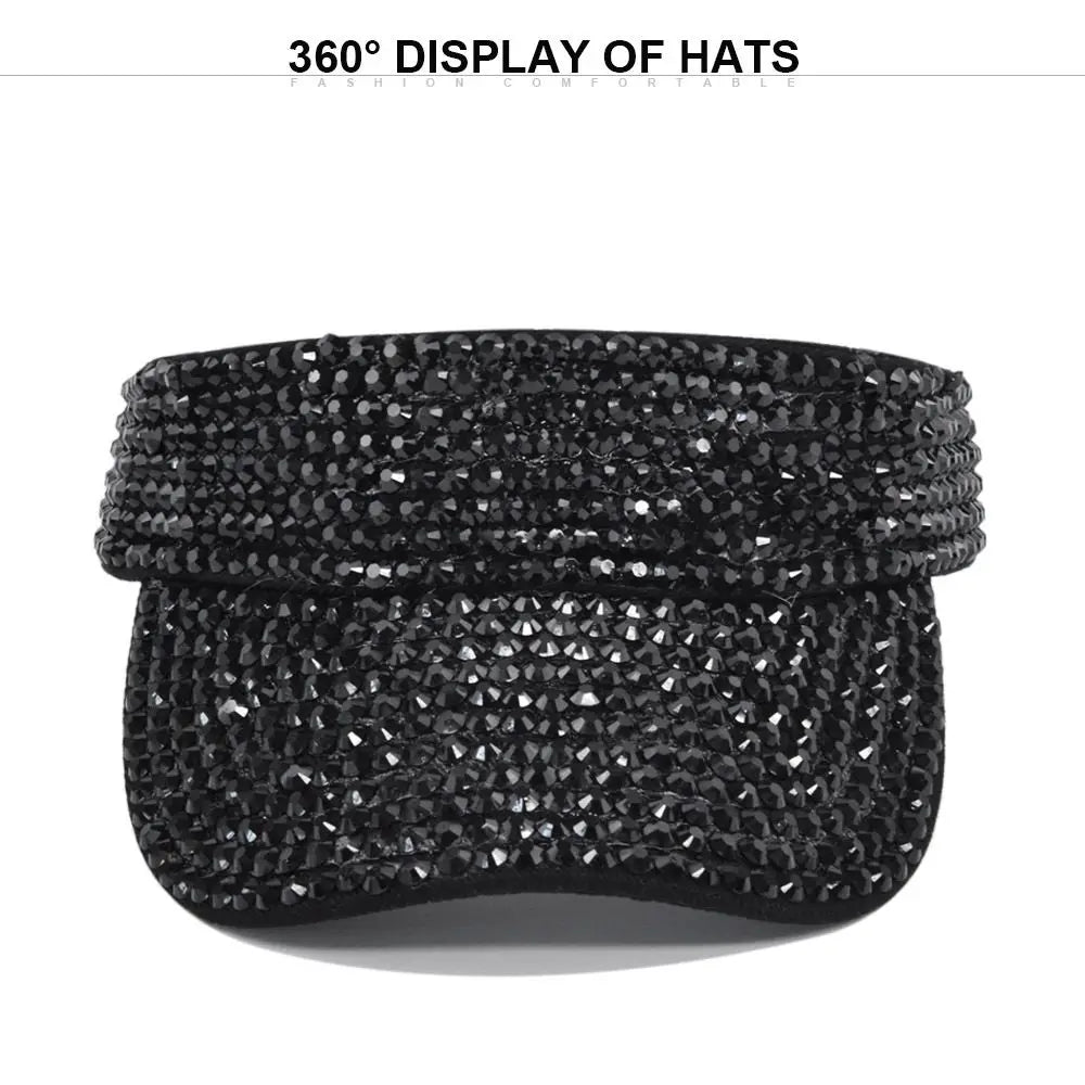 Women's Rhinestone Open-Top Baseball Cap | Korean Style Hat Women's Baseball Cap Axl