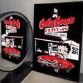 Betty Boop Cartoon Poster Self-Adhesive Wall Art Sticker Wall Art Sticker Axl Black1 15X20cmNoframe