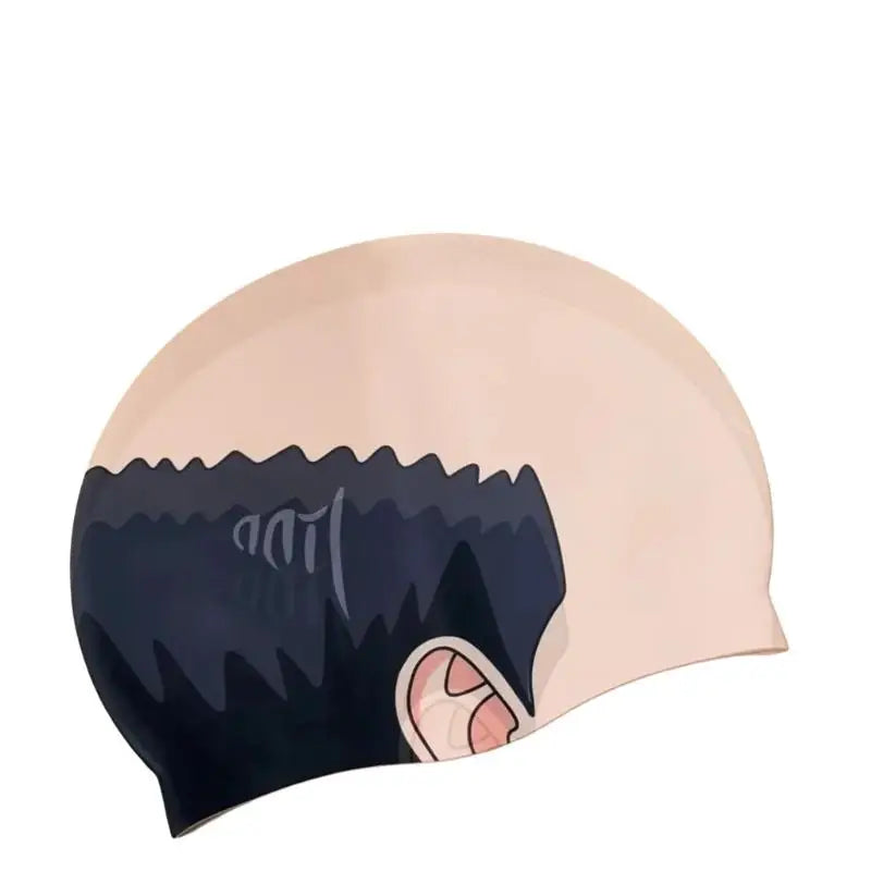 Funny Bald Head Swim Cap – Mediterranean Cosplay Pool Hat Novelty Swim Cap Axl onesize