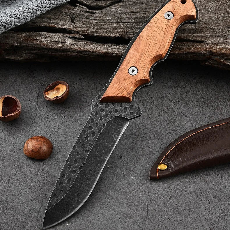 Hand Forged Butcher Knife 9.8" Stainless Steel Cleaver & Sheath Butcher Cleaver Knife Axl