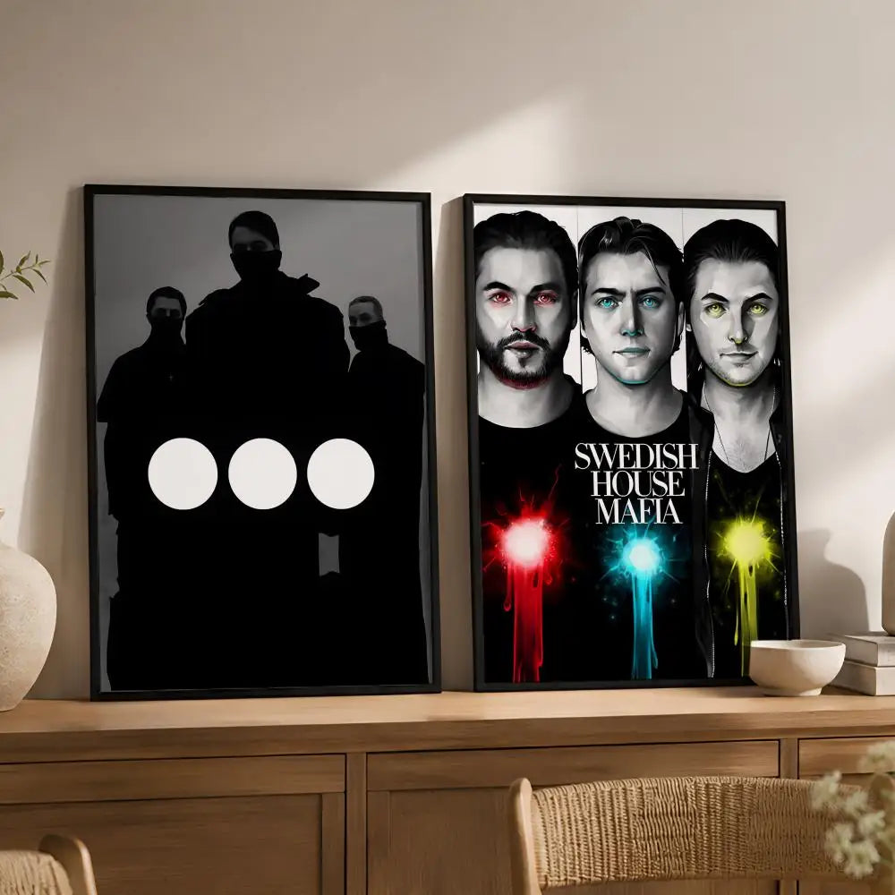 Swedish House Mafia Waterproof PVC Wall Poster – Peel & Stick HD Wall Art Poster Axl