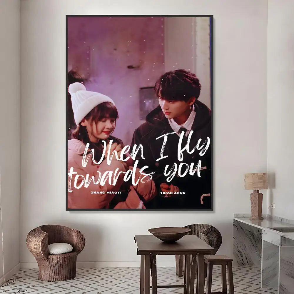 When I Fly Towards You HD Waterproof Wall Poster Sticker Wall Poster Sticker Axl White06 15X20cmNoframe