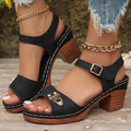 YBQJOO Women's Roman Gladiator Sandals | Open Toe Buckle Gladiator Sandals Axl black 36