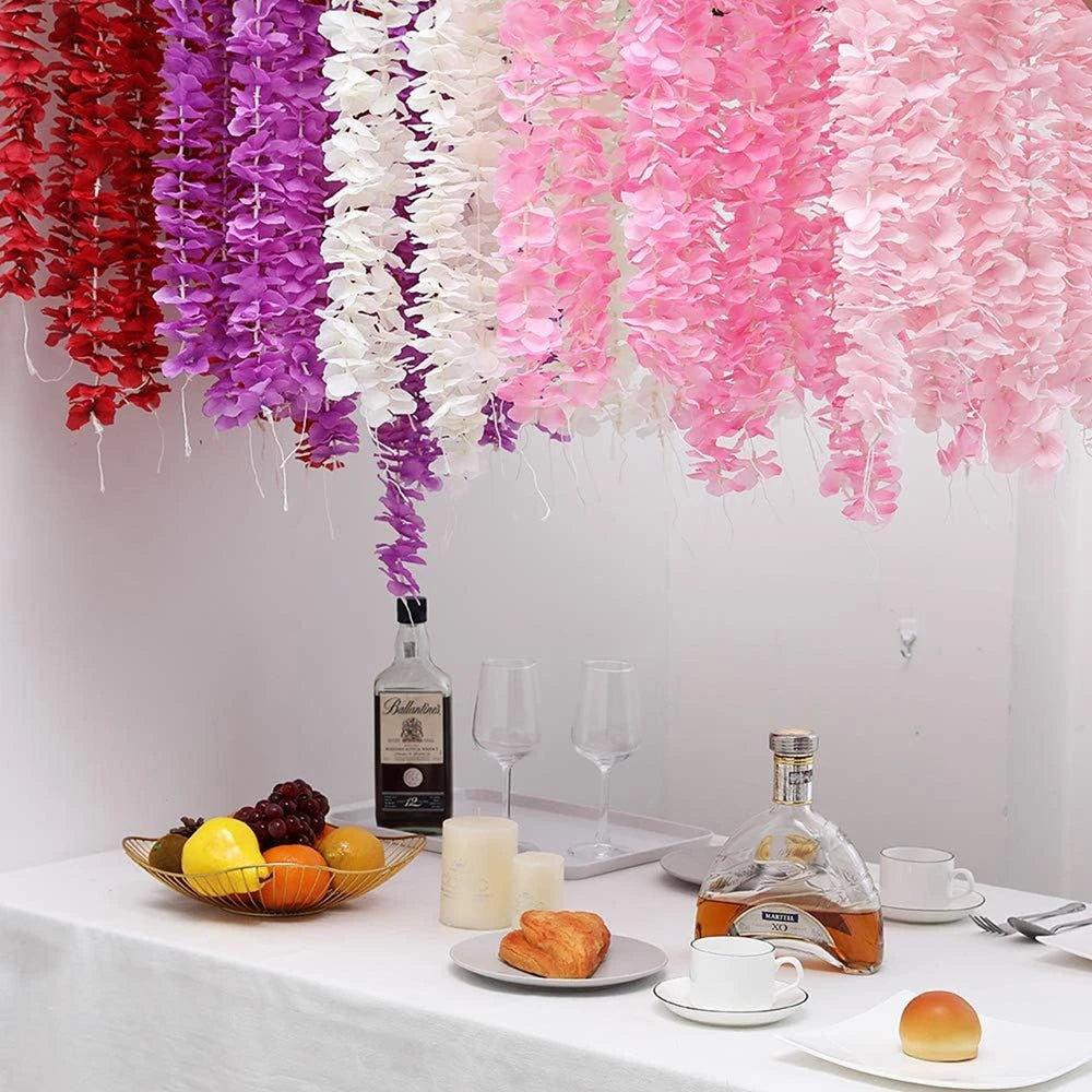 Artificial Silk Sakura Garland – Wedding & Party Floral Decor Silk Flower Garland Axl