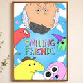 Smiling Friends Poster – Self-Adhesive Waterproof Wall Art Decorative Wall Poster Axl White03 60X90cmNoframe