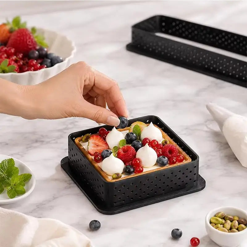 Perforated Tart Ring Mold | Non-Stick PP Baking Mold Tart Ring Mold Axl