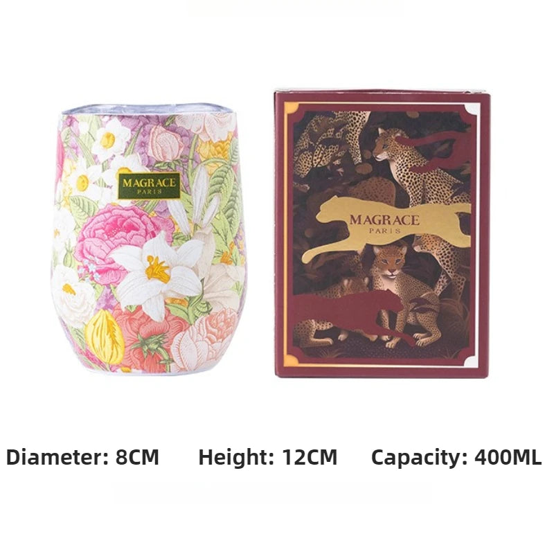 Stainless Steel Vacuum Thermos Mug 400ml – Insulated Travel Cup Vacuum Thermos Mug Axl 400ML Gift Packaging-A