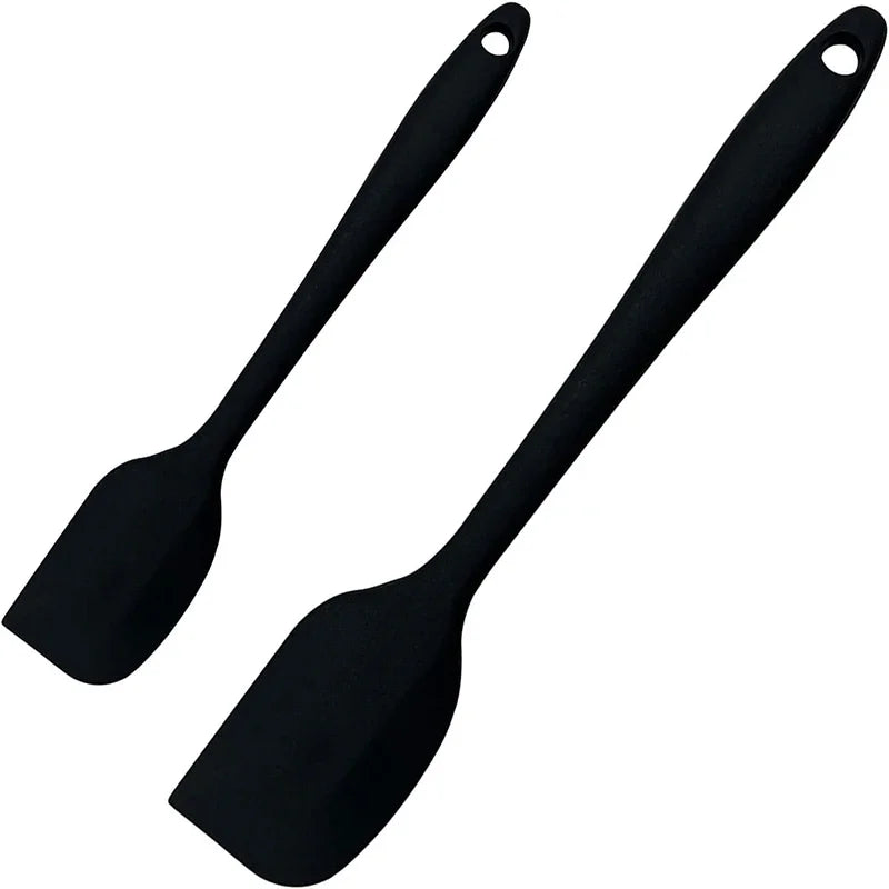 2-Piece Silicone Spatula Set – Nonstick Baking & Pastry Scraper Silicone Spatula Set Axl Black-n1