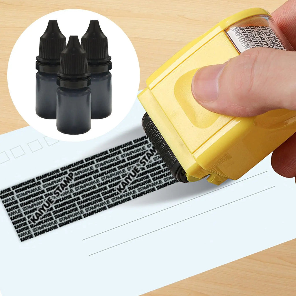 Privacy Stamp Refill Ink Set – Quick-Dry Black Ink 3×10ml Stamp Refill Ink Axl