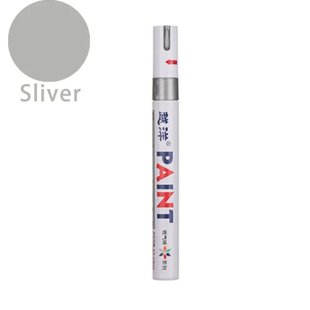 12-Color Waterproof Permanent Paint Markers – Tire & Multi-Surface Paint Marker Set Axl Sliver