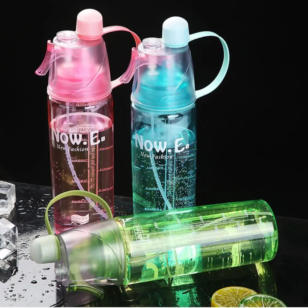 600ml Spray Water Bottle with Straw | Leak-Proof Sports Cup Spray Sports Water Bottle Axl