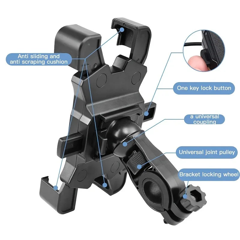 Universal Bike & Motorcycle Handlebar Phone Mount 4.8–6.8" Handlebar Phone Mount Axl