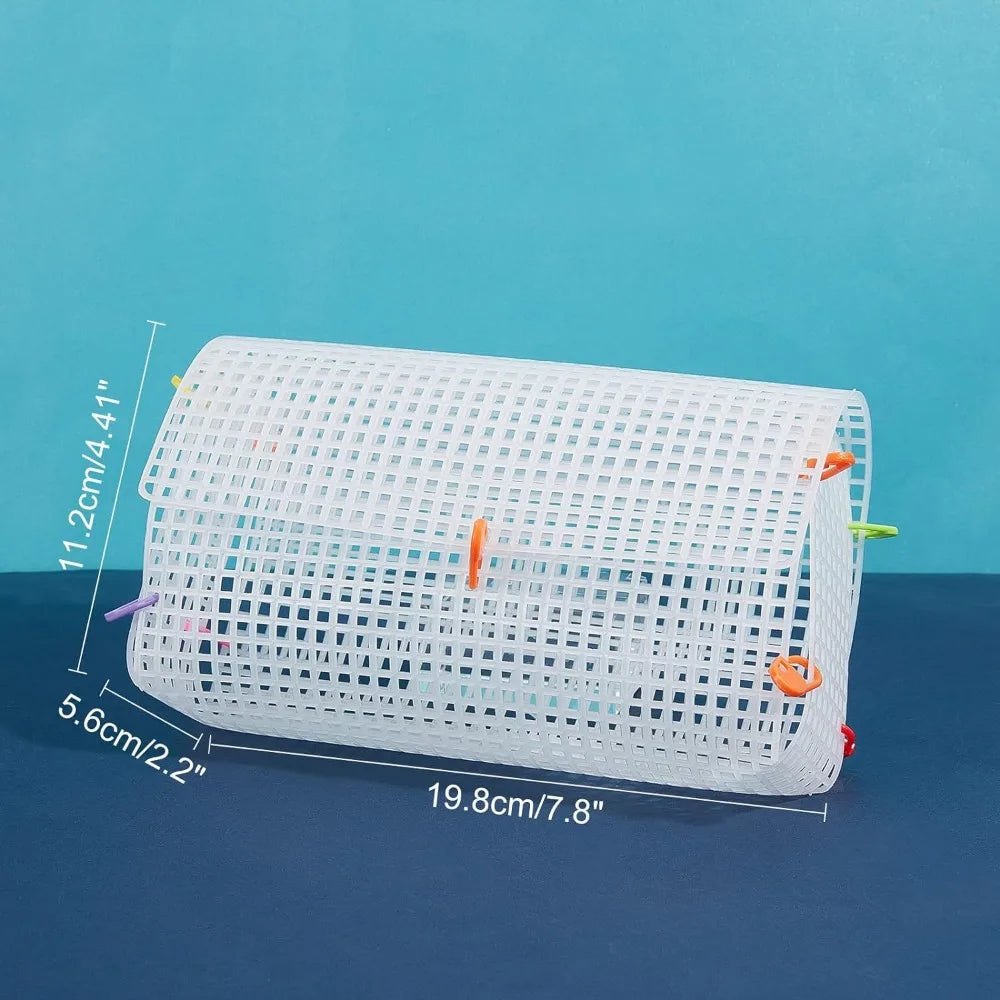 DIY Crochet Bag Kit – Mesh Canvas, Ribbon & Knitting Needles DIY Crochet Bag Kit Axl