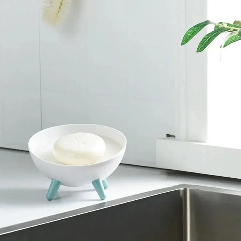 Hemispherical Soap Dish with Drain Sponge | Bathroom Soap Holder Soap Dish Axl