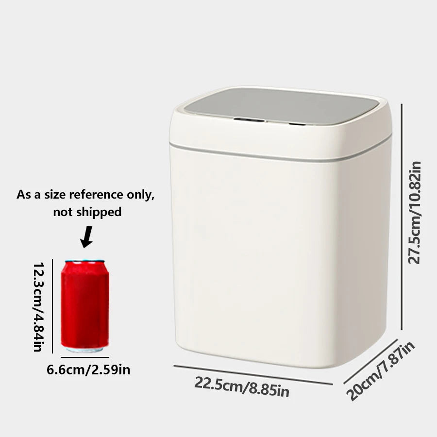 ONEKA Touchless Trash Can – Motion Sensor Auto Lid Bin Touchless Trash Can Axl Gray Lid-Size S