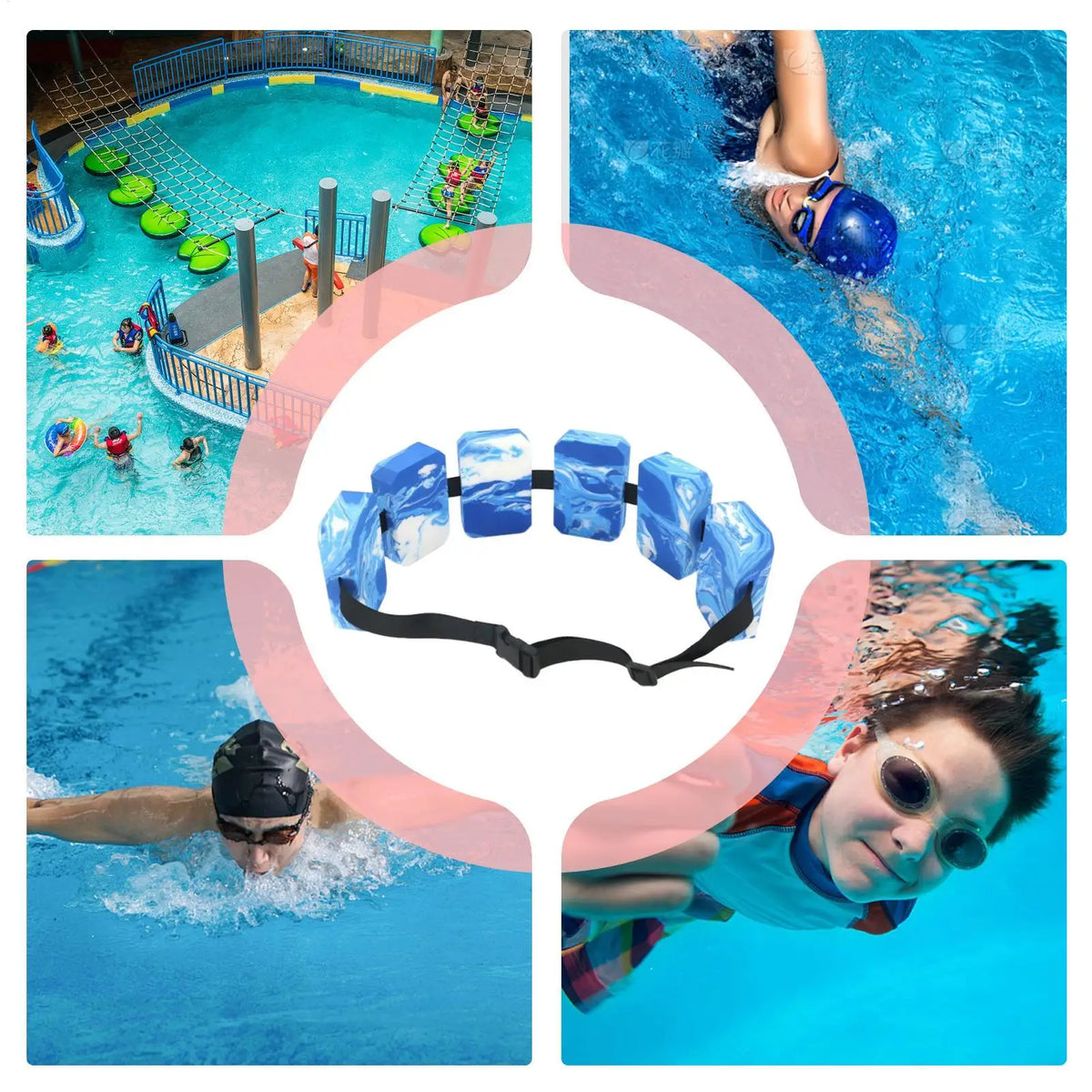EVA Swim Belt – Foam Floatation Aid for Pool Exercise & Training Swim Training Belt Axl