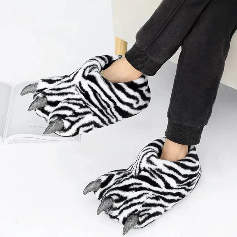 Green Lizard Claw Slippers – Unisex Novelty Furry Animal Slides Novelty Animal Slippers Axl