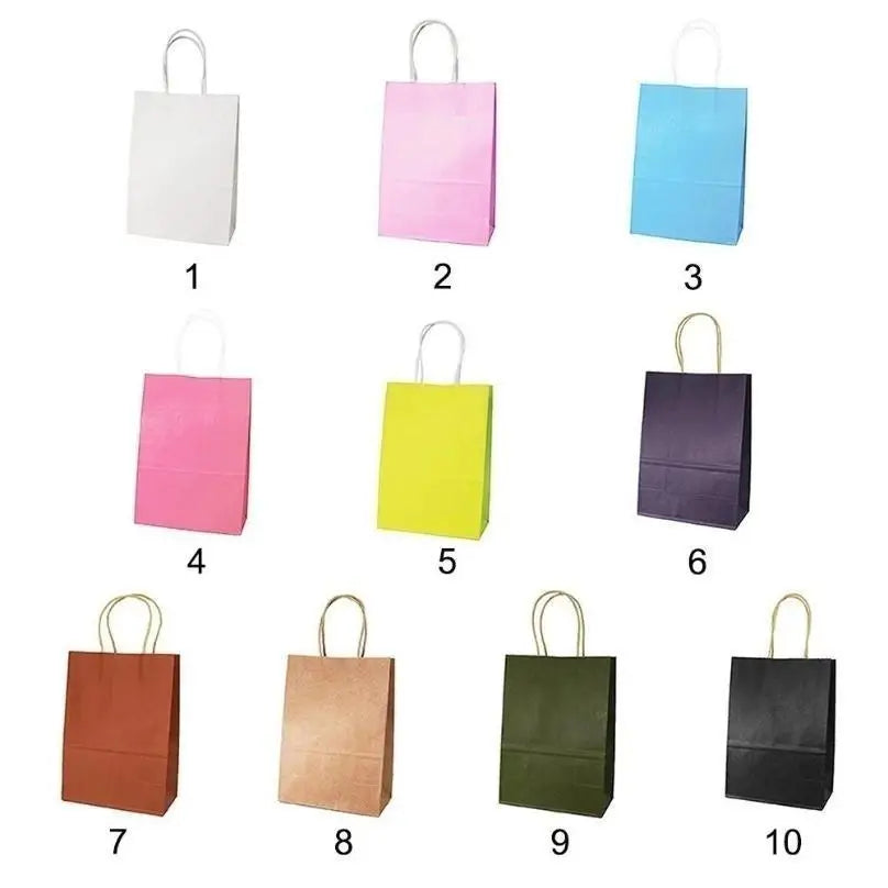 Kraft Paper Gift Bags with Handles 5-Pack | Party Favor Bags Kraft Gift Bags Axl