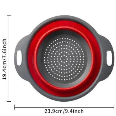 Collapsible Silicone Colander – Foldable Fruit & Veggie Strainer Collapsible Colander Axl size M 1