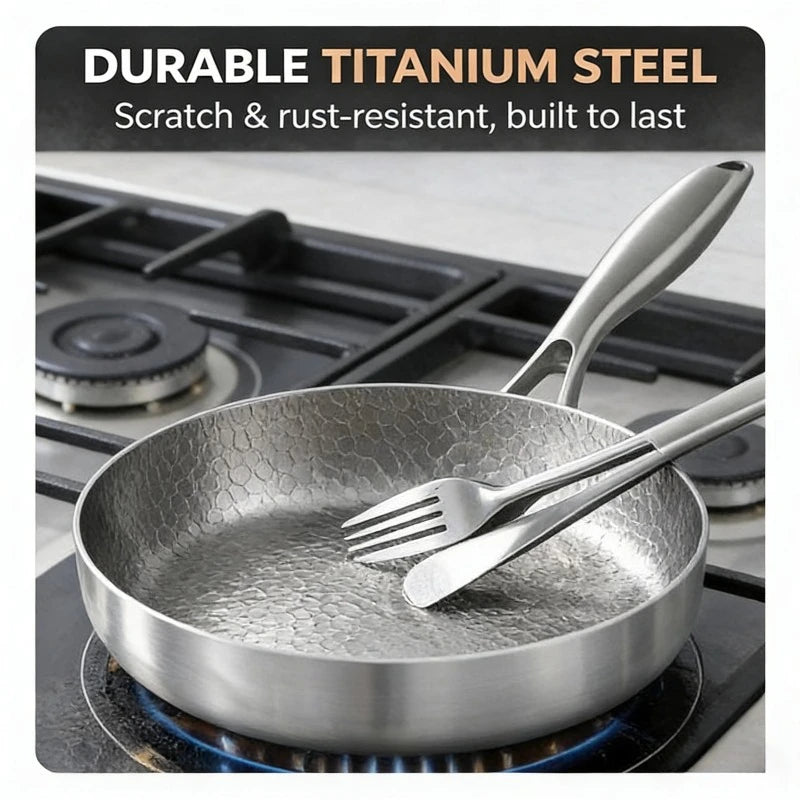 KEMORELA Titanium Non-Stick Frying Pan 20/24/28cm Skillet Titanium Frying Pan Axl