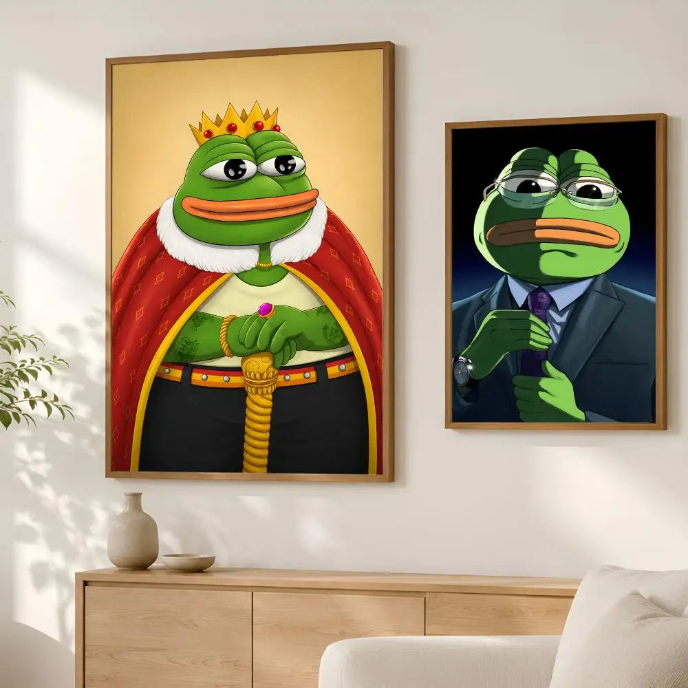 Pepe the Frog Meme Poster – Peel & Stick Waterproof Wall Art Wall Art Poster Axl