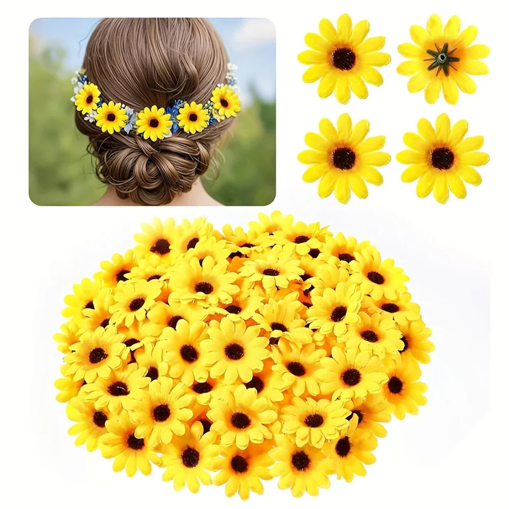 Artificial Sunflowers – Fabric Mini Fake Flowers for DIY Decor Artificial Flowers Axl