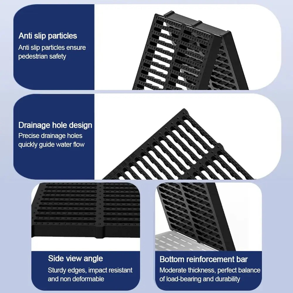 Resin Plastic Trench Drain Cover Grate – Garage, Driveway & Outdoor Drain Cover Grate Axl