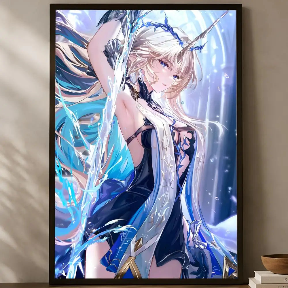 Wuthering Waves HD PVC Wall Poster – Self-Stick & Waterproof Wall Art Poster Axl White04 15X20cmNoframe