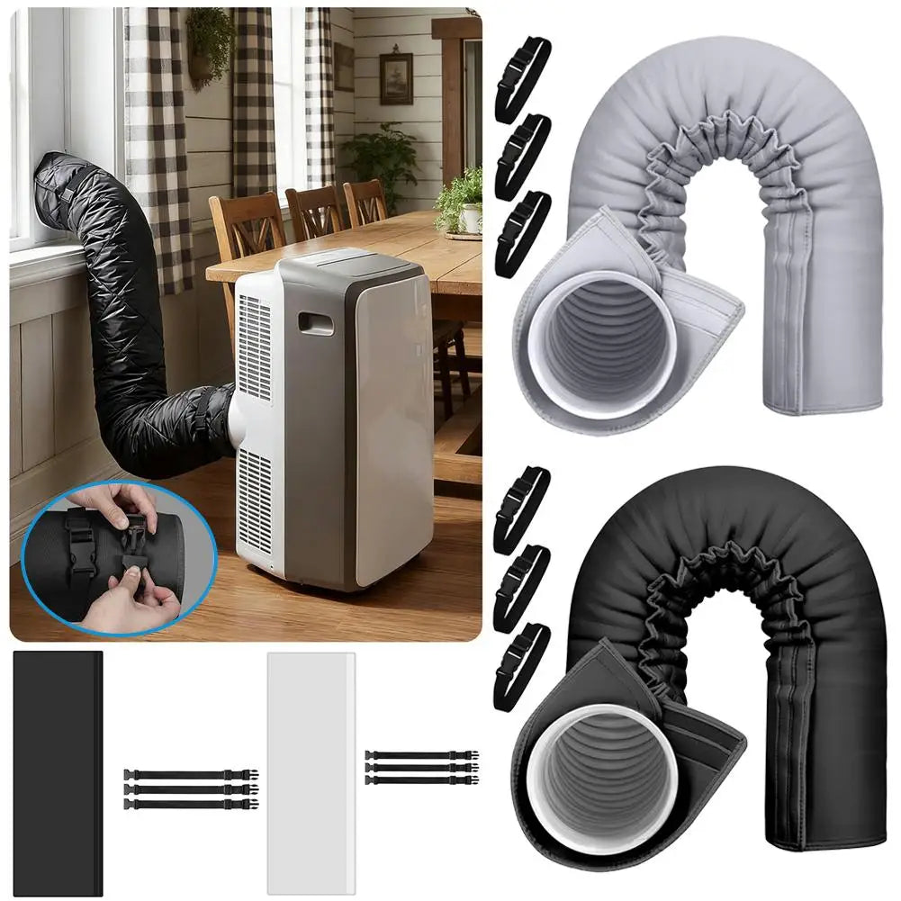 AC Exhaust Hose Insulation Cover with Adjustable Straps 5"/5.9" AC Hose Cover Axl