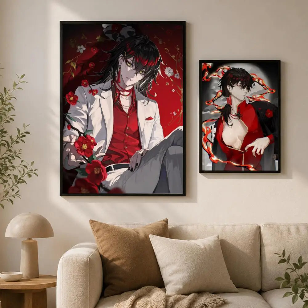 V-Vox Akuma Vtuber Waterproof PVC Peel-and-Stick Wall Poster Wall Poster Axl