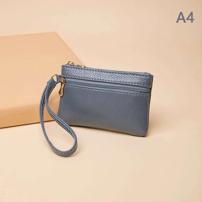 Women's PU Leather Mini Wallet – Zipper Coin Purse & Card Hold Mini Leather Wallet Axl A4