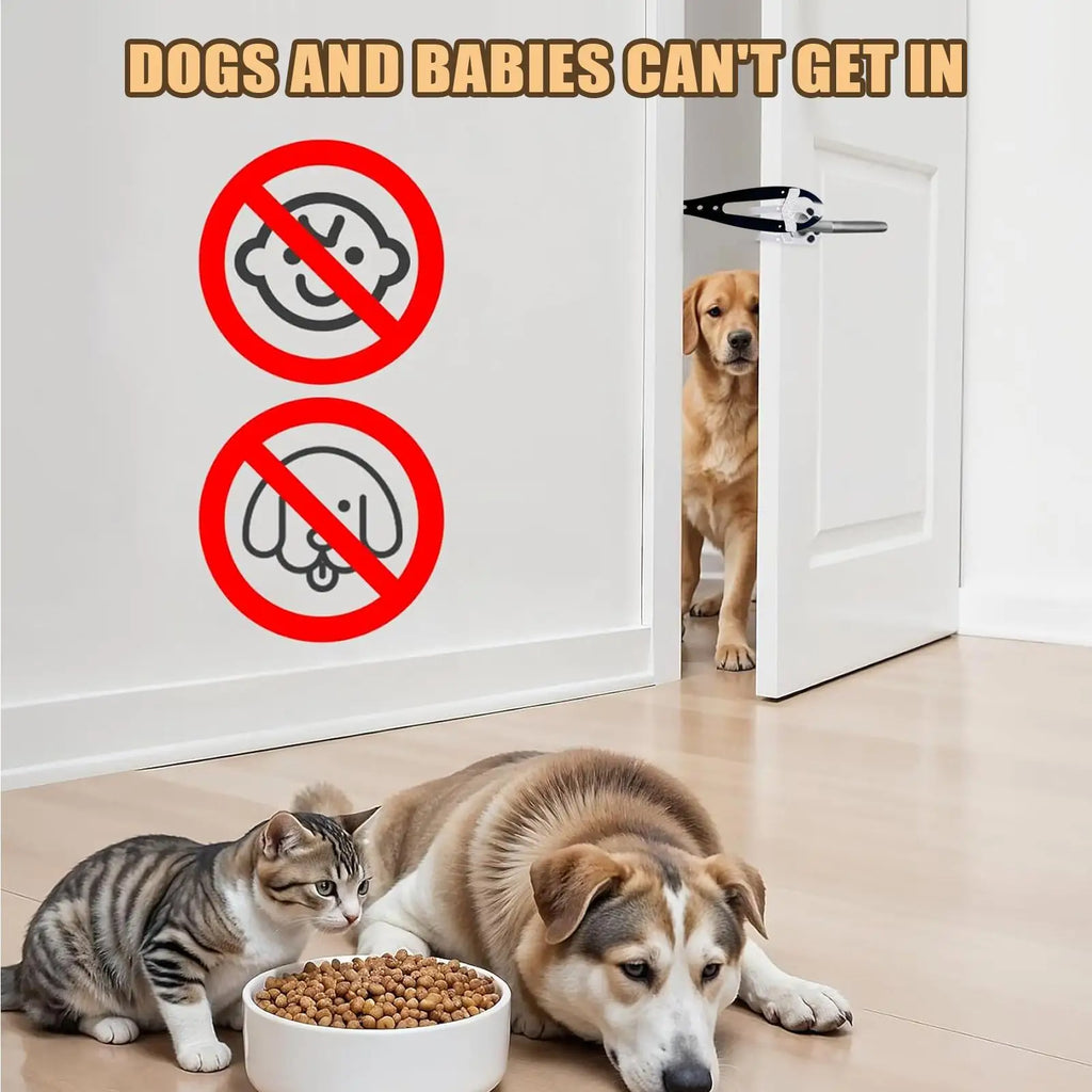 Adjustable Cat Door Latch – No-Drill Pet Door Lock Cat Door Latch Axl