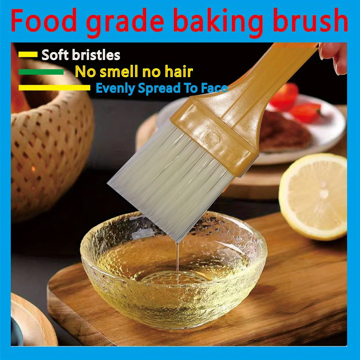 6-Inch Pastry Basting Brush with Hook Handle | BBQ & Baking Pastry Basting Brush Axl 1pc