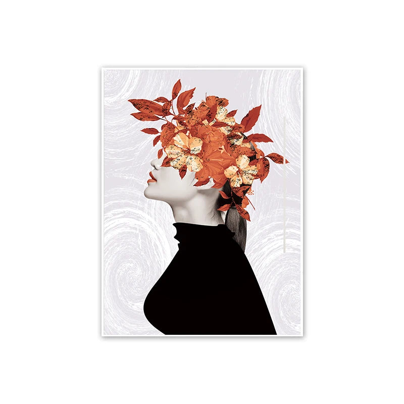 Women Butterfly Floral Wall Art Poster – Modern Home Décor Wall Art Poster Axl 26 42x30cm