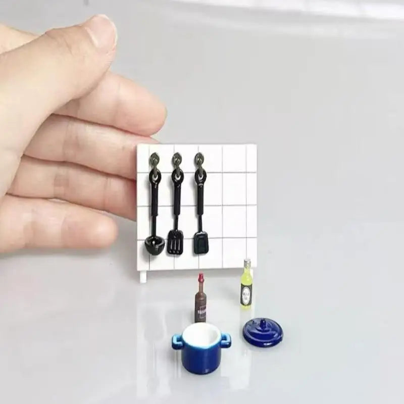 Dollhouse Mini Kitchen Accessories Set – Gas Stove & Utensils Dollhouse Accessories Axl A5 1PC