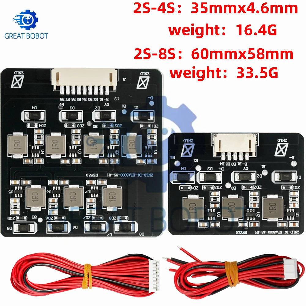 BMS Active Balancer 2S–8S 1.2A | LiFePO4 LTO Battery Board Battery Balancer Module Axl