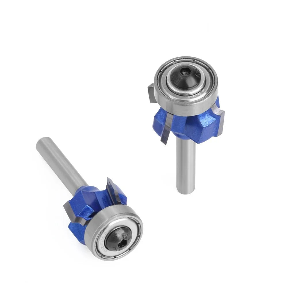 4-Flute Router Bit Set 8mm Shank – R1 R2 R3 Edge Trimmer Woodworking Router Bit Axl