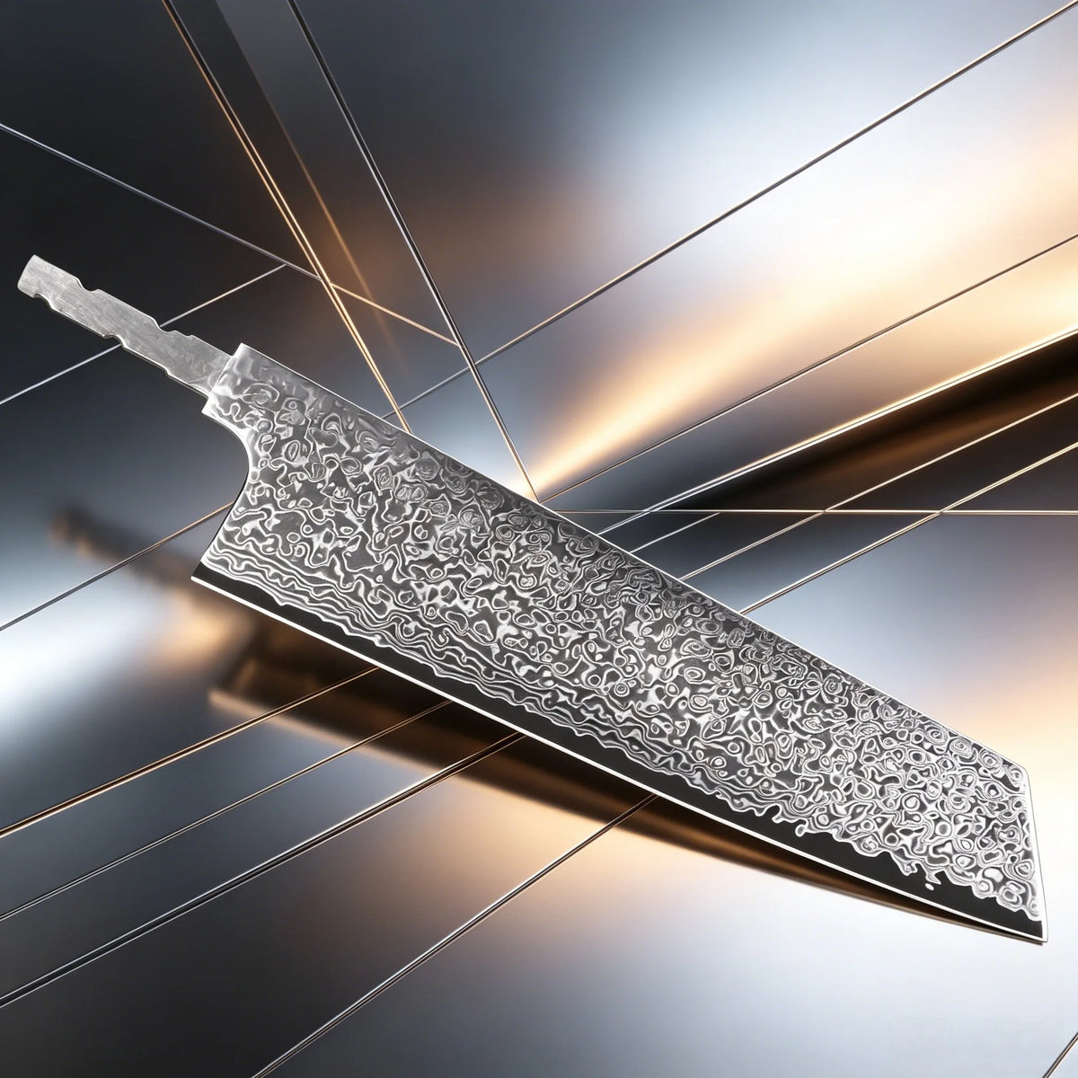 Hand Forged Damascus Steel Blade Blank – Utility Knife No Handle Damascus Blade Blank Axl