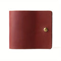 Retro Minimalist Bifold Genuine Leather Card Wallet | Men & Women Leather Bifold Wallet Axl Red