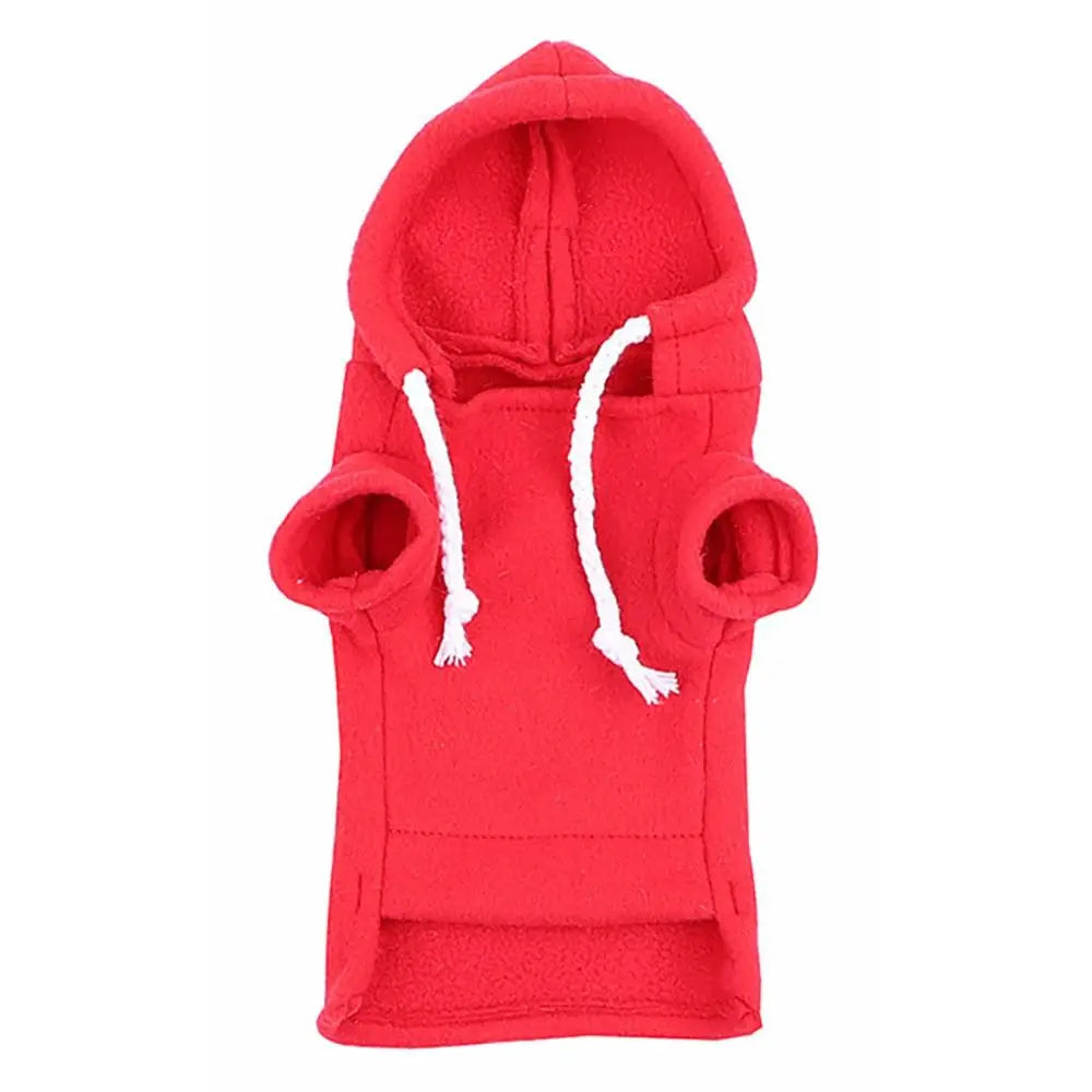 Fleece Hoodie for Ferrets, Hamsters & Small Pets | S & M Small Pet Hoodie Axl Red M